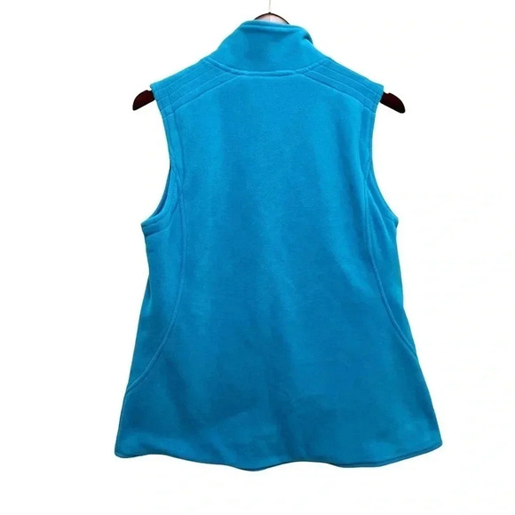 Lilly Pulitzer Fleece Vest Jacket Zip Up Turquoise Aqua Blue Outdoor sports S - Picture 4 of 8